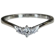 Sterling Silver Trio CZ ring