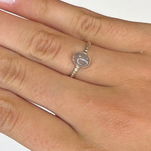 Textured Minimalist Gemstone Sterling Silver Rings