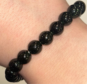 Green Goldstone Mala
