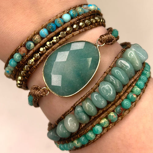 Amazonite Wrap Bracelet