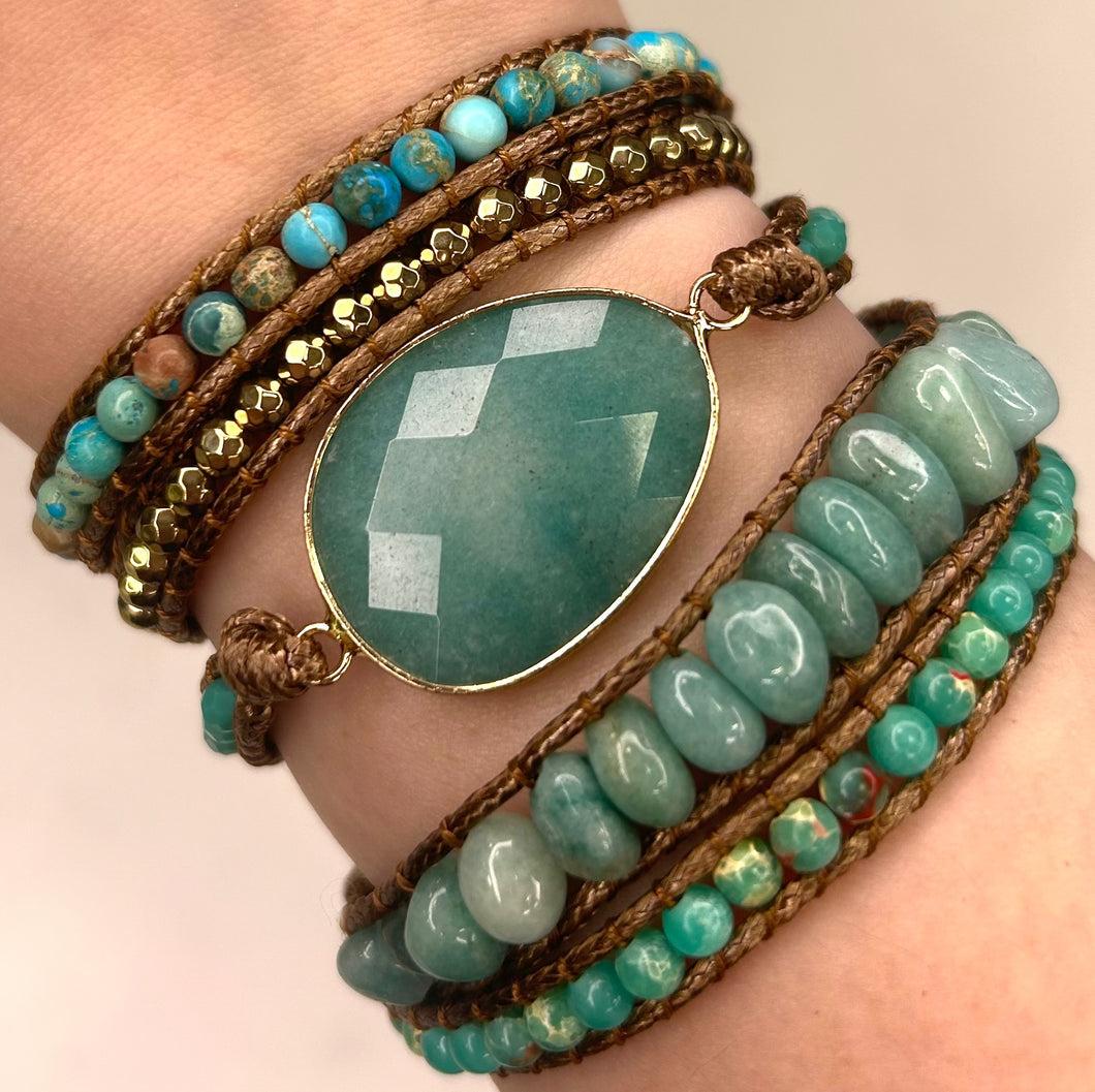 Amazonite Wrap Bracelet