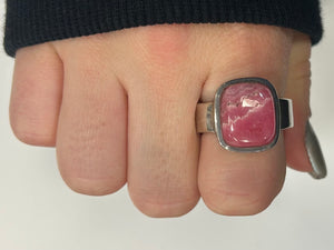 Rhodochrosite Sterling Silver Ring