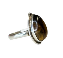 Tigers Eye Sterling Silver Ring