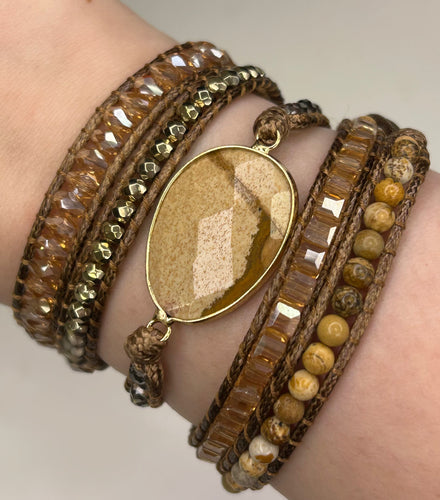 Picture Jasper Wrap Bracelet