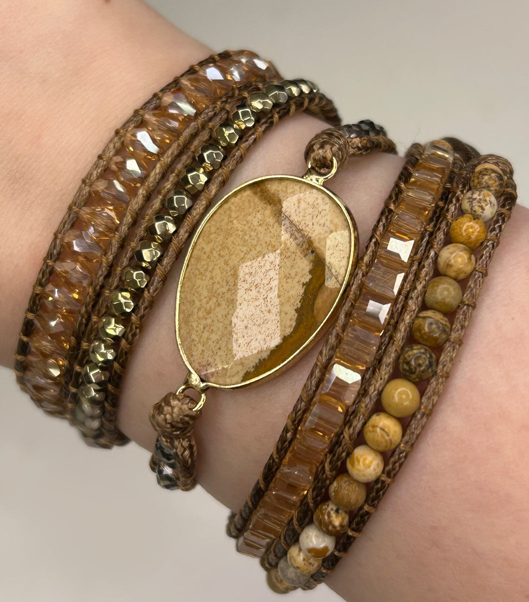 Picture Jasper Wrap Bracelet