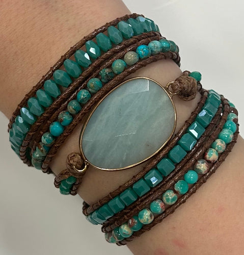 Amazonite Wrap Bracelet