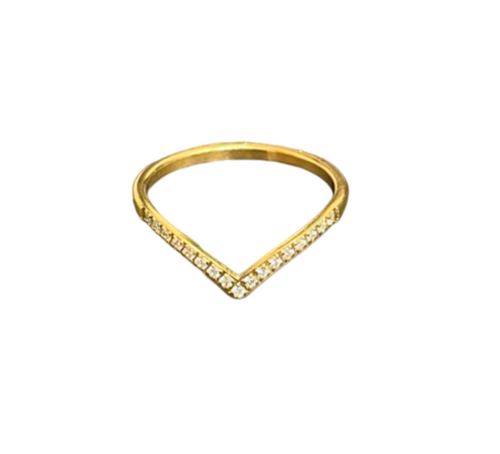 Gold Rhinestone Tiara Ring