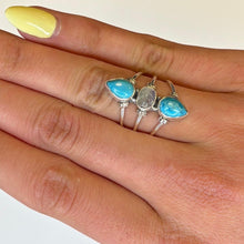 Riley Turquoise and Moonstone Sterling Silver Rings