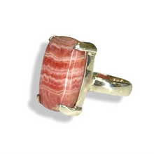 Rhodochrosite Rectangle Sterling Silver Ring
