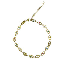Evil Eye Gold Link Anklet