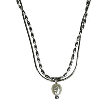Dual Chain Pearl Necklace