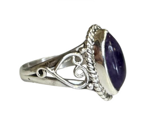 Estelle Amethyst Sterling Silver Marquise Ring
