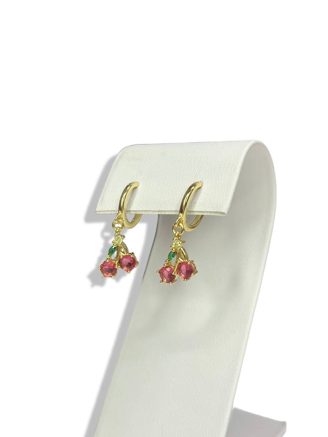 Red Cherry Drop Hoop