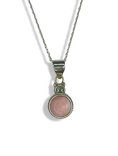 Gemstone Pendant with Chain Sterling Silver