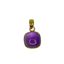 Amethyst Gold Sterling Silver Pendants