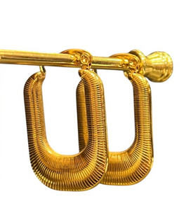 Textured Rectangle Hoops