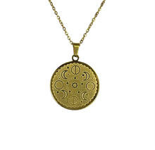 Moon Phase Medallion Necklace