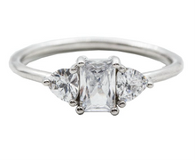 Sterling Silver Emerald-Cut CZ Ring