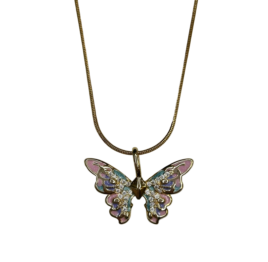 Colourful Butterfly Necklace