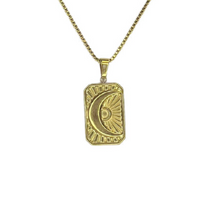 Large Moon Tag Necklace