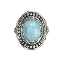 Luna Larimar Sterling Silver Oval Ring
