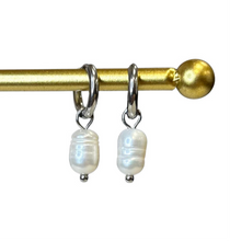 Pearl Drop Hoops