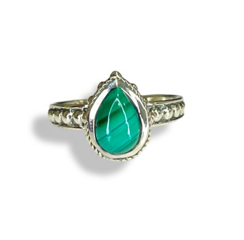 Calli Malachite Sterling Silver Ring