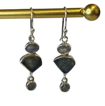 Layla Gemstone Raw and Polished Sterling Silver Earrings