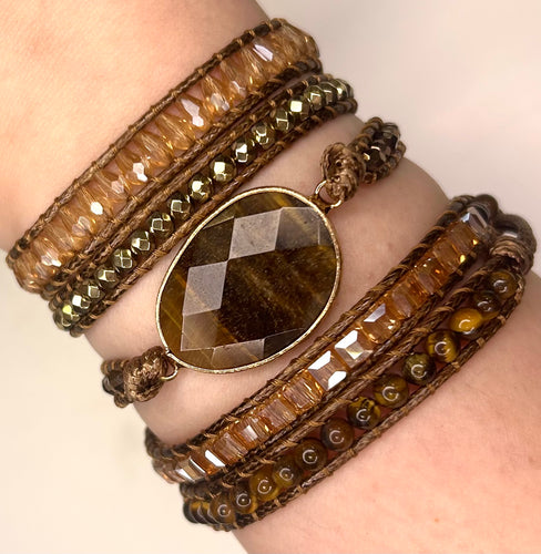 Tiger’s Eye Wrap Bracelet