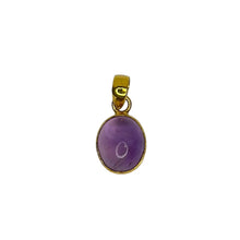 Amethyst Gold Sterling Silver Pendants