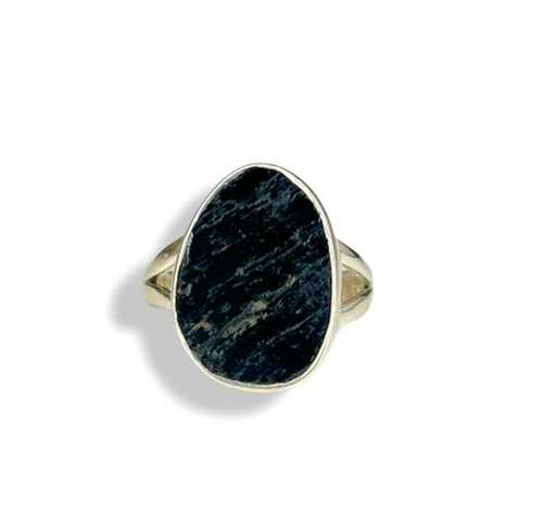 Shungite Raw Sterling Silver Ring