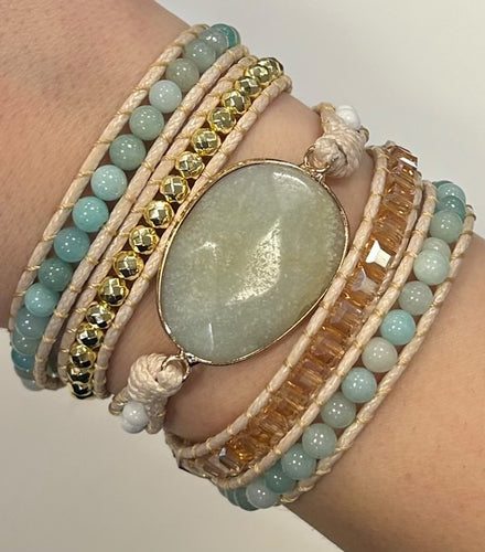 Caribbean Calcite Wrap Bracelet