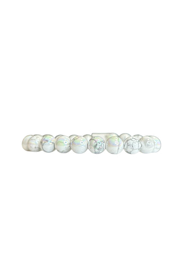 Howlite with Aura Mala