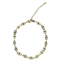 Evil Eye Gold Link Anklet