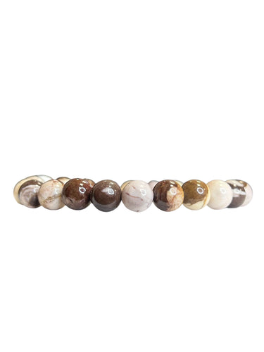 Chocolate Zebra Jasper Mala