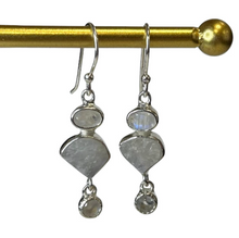 Layla Gemstone Raw and Polished Sterling Silver Earrings