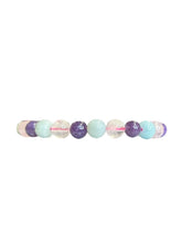 Rose Quartz, Caribbean Calcite, and Lepidolite Mala