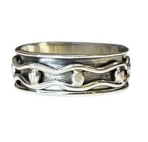Wave Sterling Silver Meditation Ring