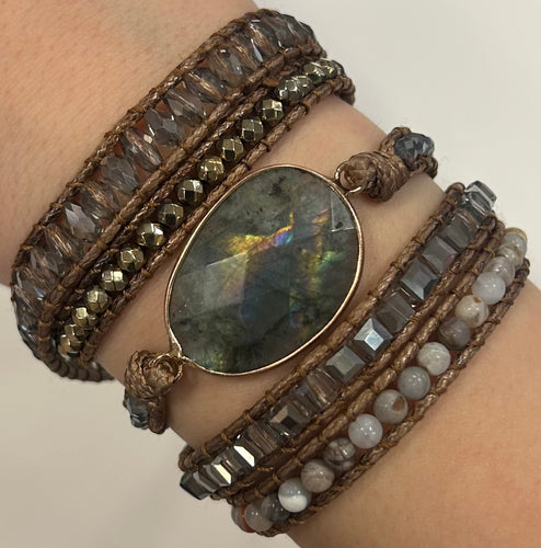 Labradorite 5 Layer Wrap Bracelet