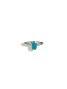 Raw Turquoise Sterling Silver Ring