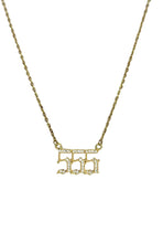 Rhinestone Angel Number Necklace