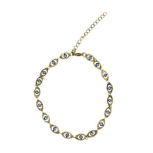 Evil Eye Gold Link Anklet