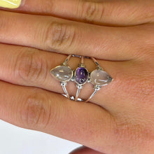 Riley Rose Quartz and Amethyst Sterling Silver Ring