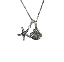 Seashell and Starfish Charm Necklace