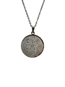 Moon Phase Medallion Necklace