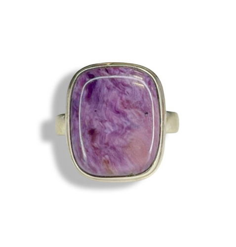 Charoite Sterling Silver Ring