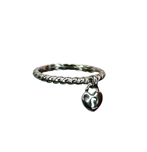 Heart Lock Sterling Silver Ring