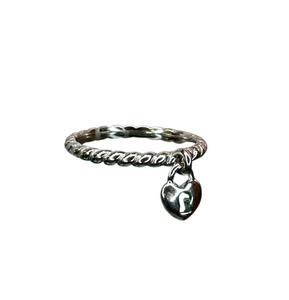 Heart Lock Sterling Silver Ring