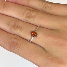 Textured Minimalist Gemstone Sterling Silver Rings