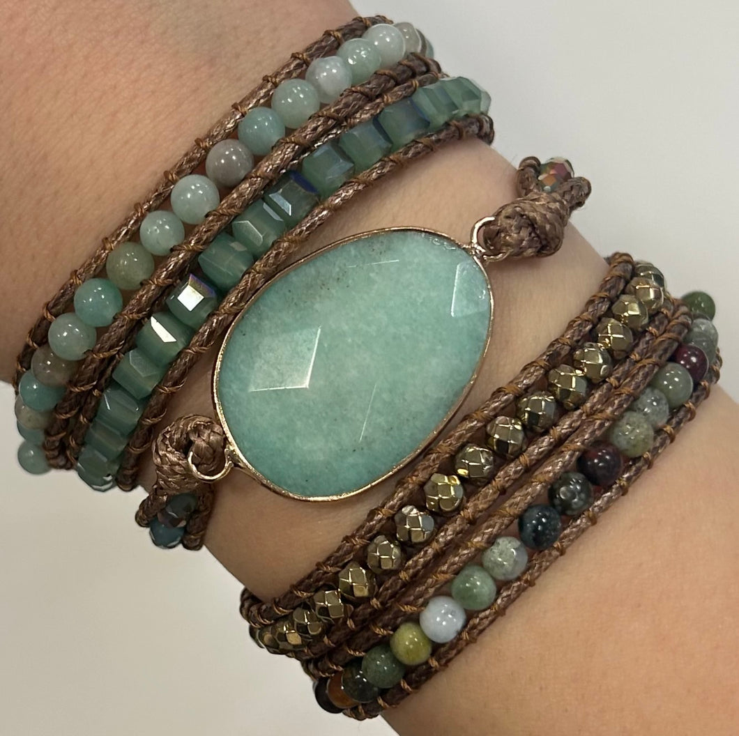 Amazonite Wrap Bracelet